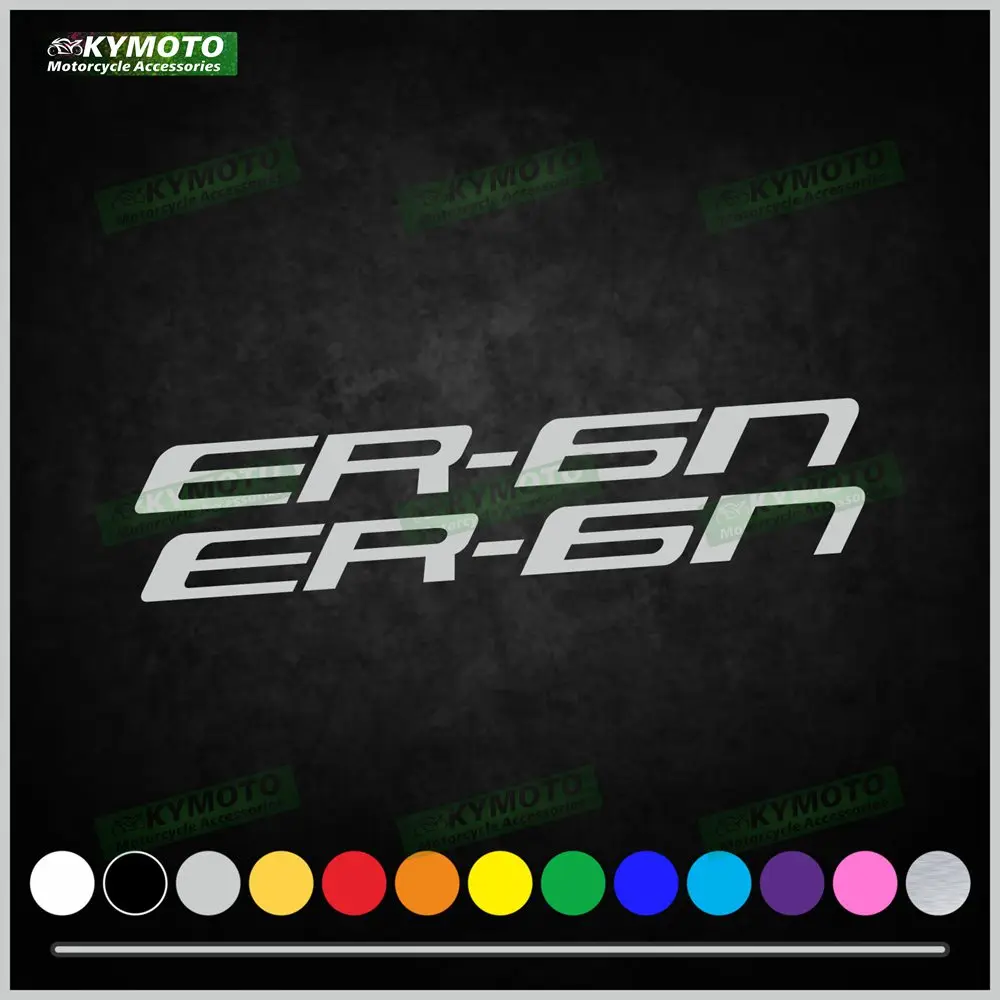 For ER-6N ER6N motorcycle accessories decals fairing decoration helmet fuel tank engine logo reflective waterproof sticker