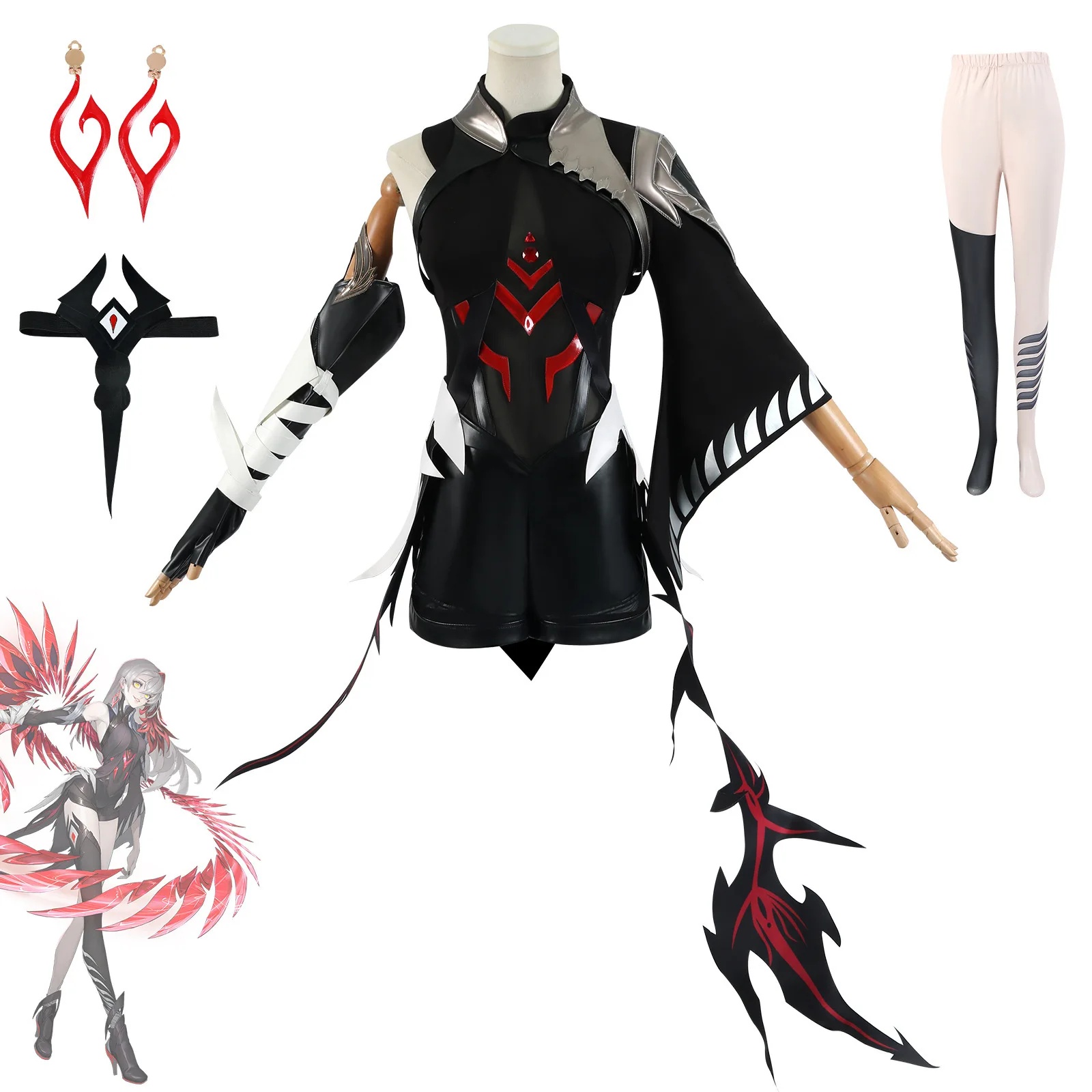 

8 шт. игровой ролевой костюм для косплея, новый герой Инь, косплей, аниме, игровой костюм для ролевых игр, костюм на Хэллоуин