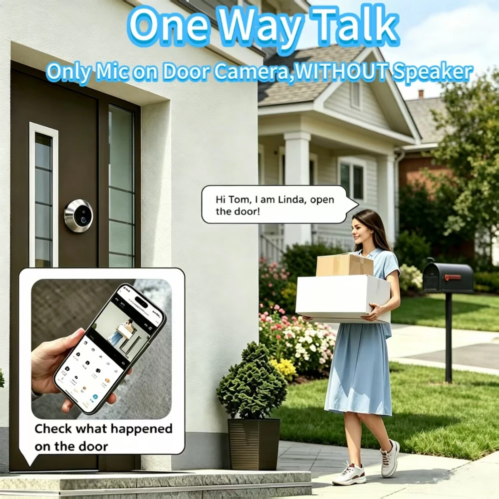 5 inch high-definition IPS LCD Wifi Peephole Video Doorbell HD1080P image 140° Wide angle 600PD