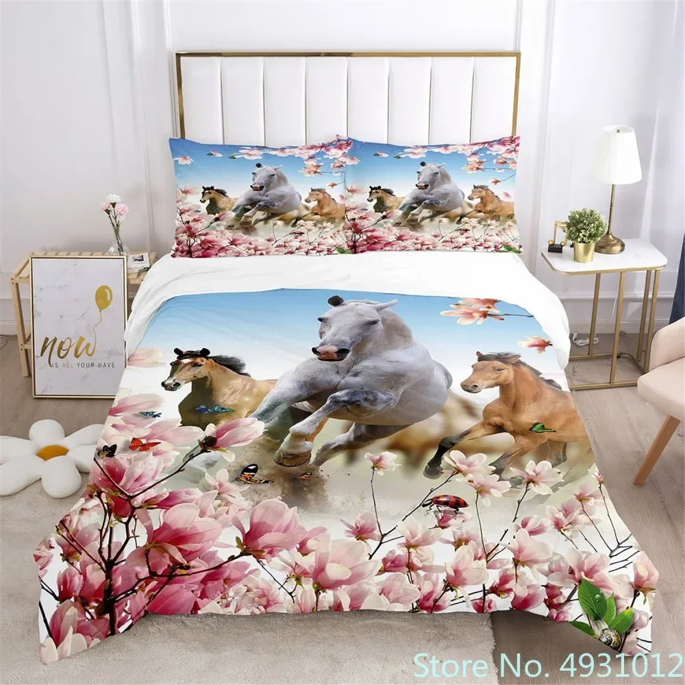 

Cozy Bedding Set With Steed Pentium Flower 3D Print Duvet Cover for Child Kids Teens Adult Home Textile Quilt Cover