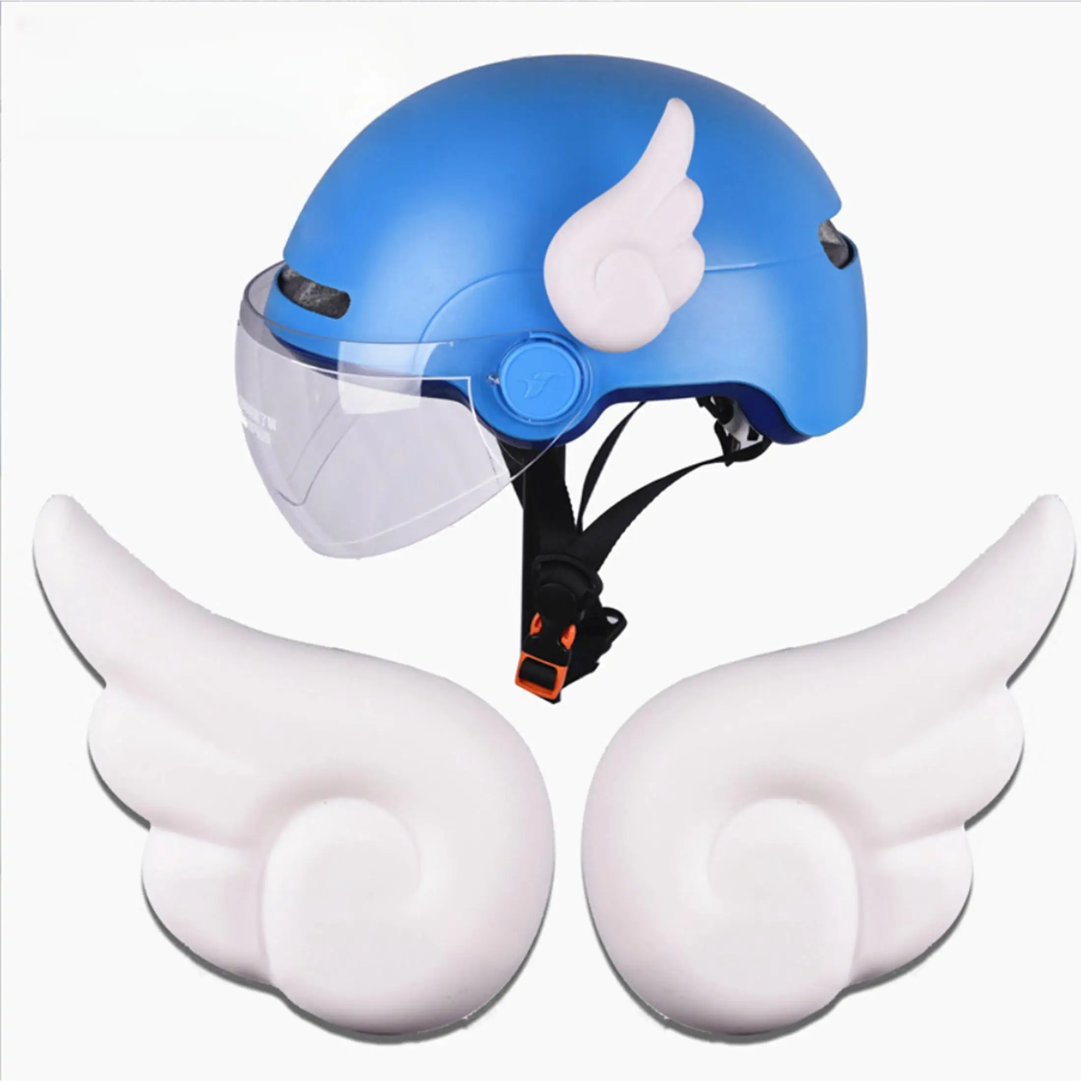 2PC Electric Motorcycle Helmet Angel Wings Decoration Accessories