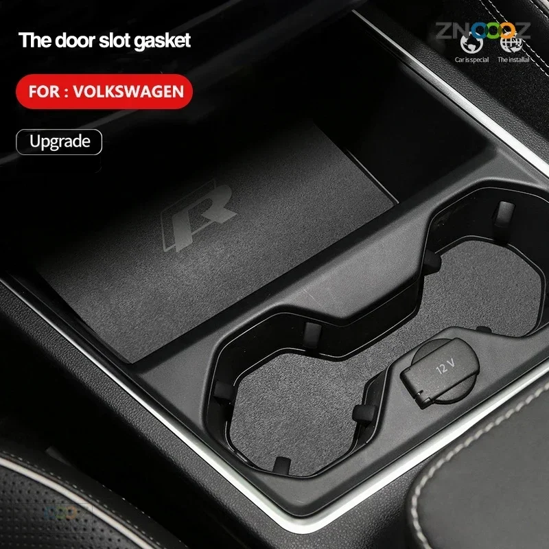 Car Door Slot Anti-Slip Pad Water Cup Coaster Central Control Storage Mat Interior DecorationAccessories For Volkswagen TALAGON