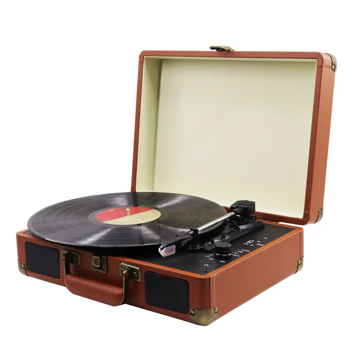 cmik portable manual stereo bluetooth speaker, bluetooth record player vinyl record player