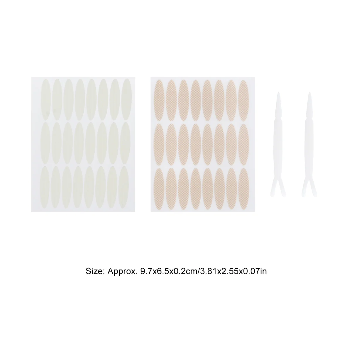 12pcs Double Eyelid Tape Invisible Mesh Fiber Skin Color Eyelid Stickers For Women Natural Look Makeup Tool Included