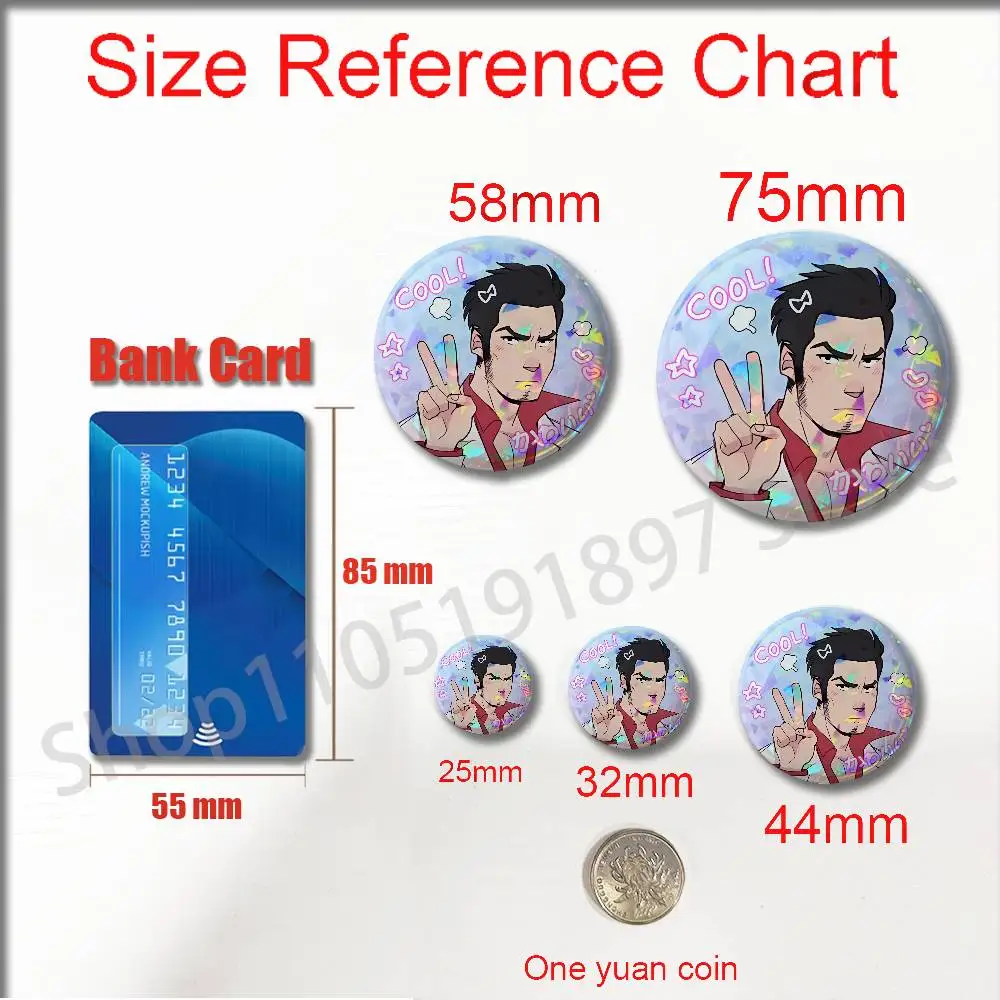 Kiryu Kazuma Majima Yakuza Like A Dragon Insignia Badge Cover For Ornament 58mm 32mm 25mm Round Pin Brooch Cosplay