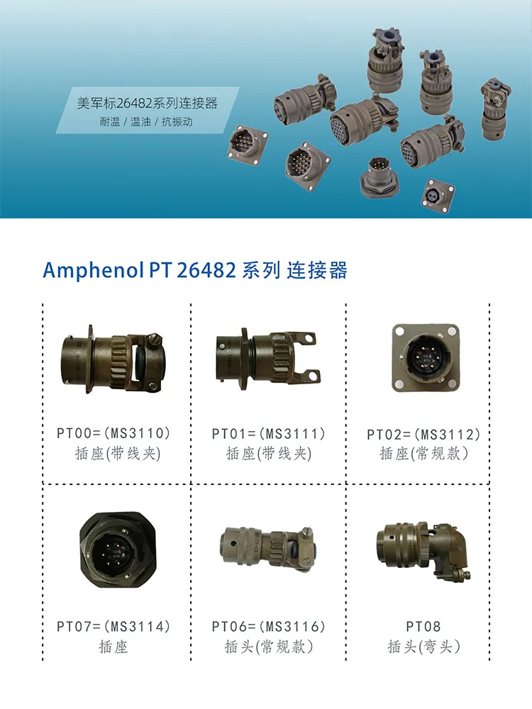 PT06W-14-19S/PT06W-14-19P Amphenol plug circular industrial plug