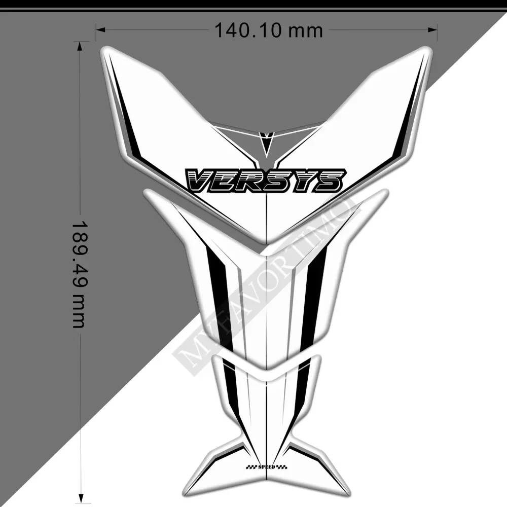 Pegatinas protectoras decorativas antiarañazos con diseño de espina de pescado para VERSYS VERSYS-X 250 300 400 650 1000 Adventure