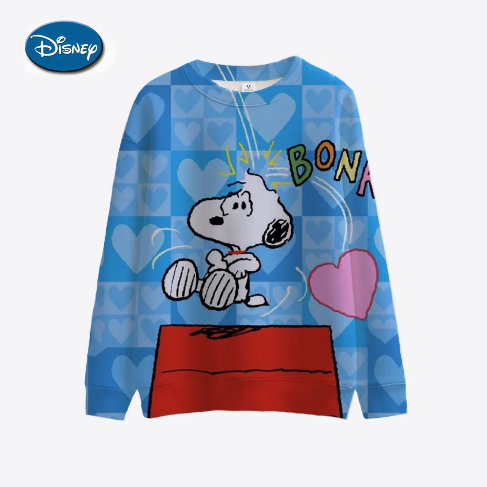 Women Sweatshirt Snoopy cartoon print Hoodie Korean Casual Streetwear Crewneck Loose Pullover Female Clothes