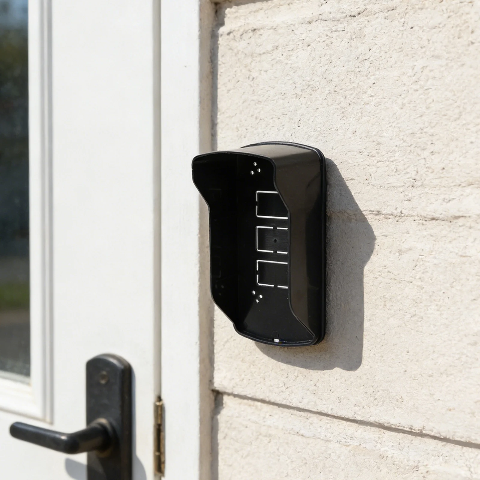 Plastic Black Doorbell Rain Cover Weather-Blocking Access-Control Keyboard Cover For Video Doorbells Protector Waterproof Cover