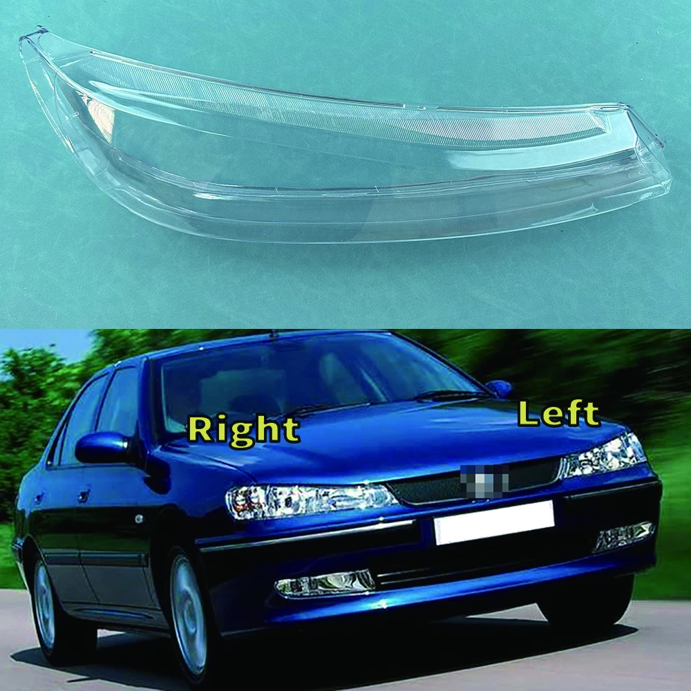 For Peugeot 406 2004-2006 Headlights Shell Transparent Lampshdade Headlamp Cover Lamp Shade Plexiglass Replace Original Lens