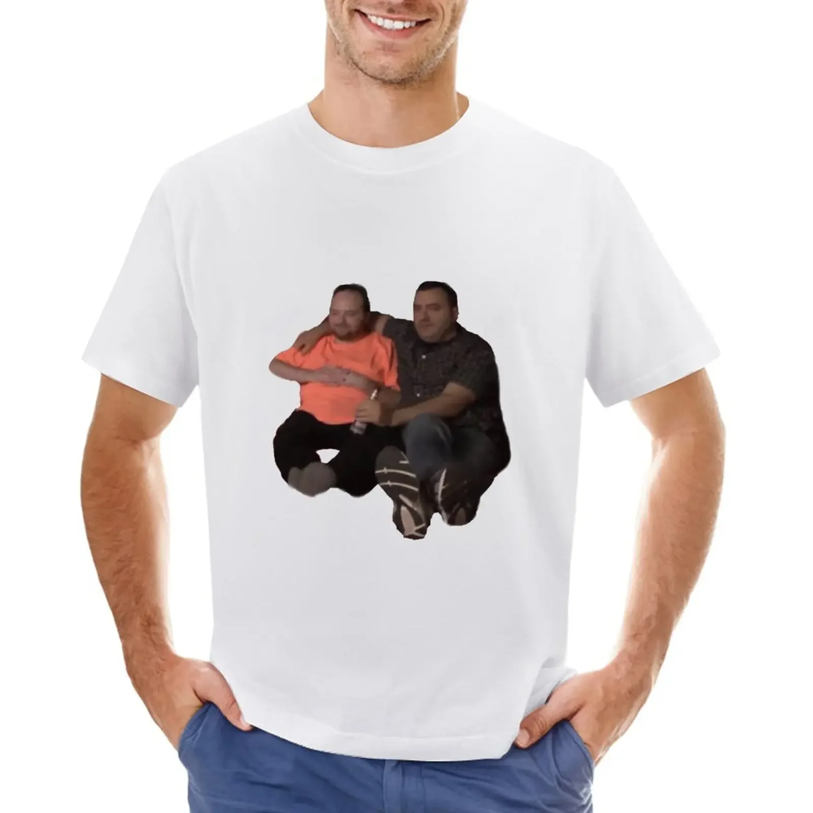 Rich and Mike enjoy a movie together T-Shirt quick-drying summer clothes tops Men's t-shirt