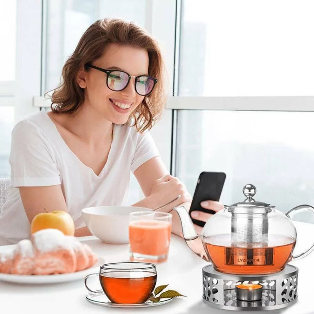 

Coffee Milk Candle Heater Teaware Tea Warmer Heating Base Holder Teapot Round Base Teapot Holder