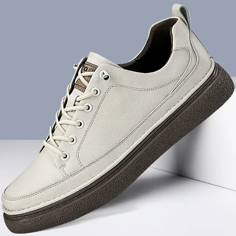 

New Design Casual Outdoor Men's Sneakers Youth Teenage Skateboard Shoes Genuine Leather Male Vulcanize Footwear Trainers
