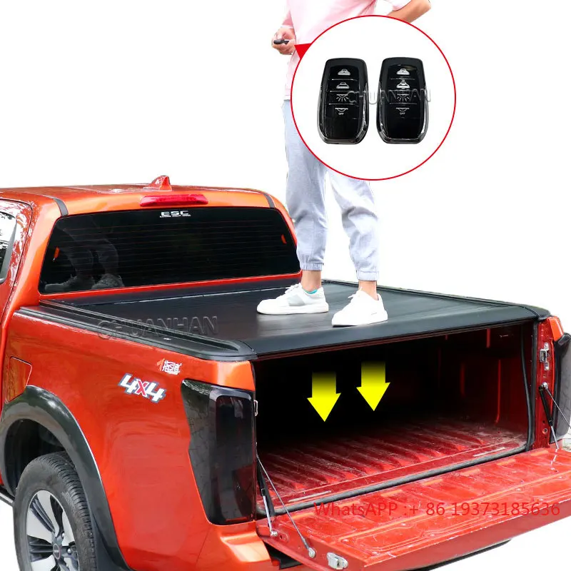 Pickup Hard Aluminum Roller Lid Cover Electric Retractable Tonneau Cover Hilux for Toyota tundra Tacoma ford Ranger Wildtrak