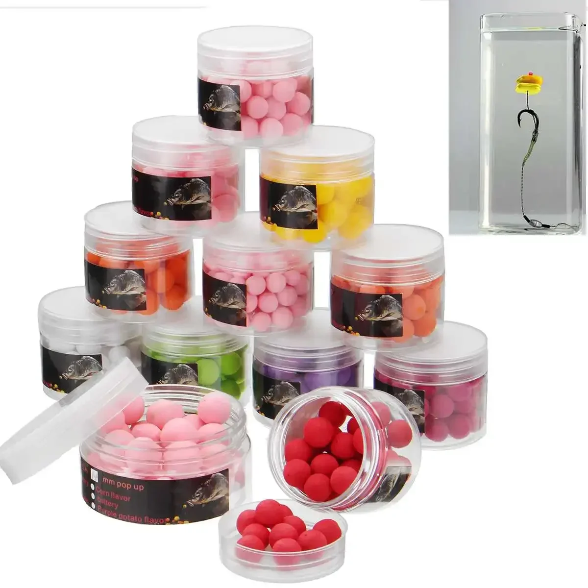 10-pz-molti-sapori-pesca-alla-carpa-esca-schiuma-pop-up-carpa-boilies-hair-rig-hookbait-artificiale-pop-mais-metodo-feeder-pesca-alla-carpa