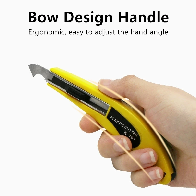 Acrylic Hook Knife PVC CD Acrylic Board Sheet Cutter Scoring Knife Tool Paper Box Knife   Cutting Tool with Replacement Blades