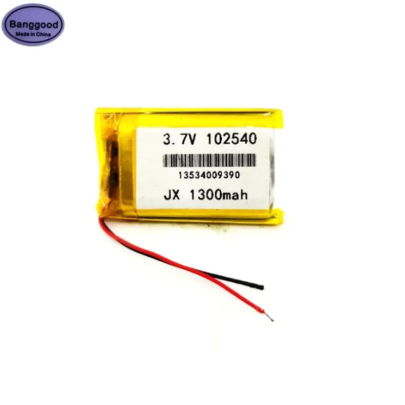 

Banggood 3.7V 1300mAh 102540 Lipo Polymer Lithium Rechargeable Li-ion Battery Cells For GPS MP3 MP4 Bluetooth Speaker