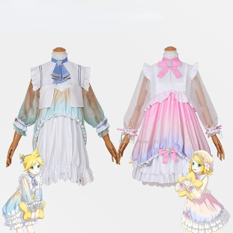 2025 projeto sekai ren len traje peruca em 25 nightcord lolita cantor palco uniforme terno festa de halloween cosplay