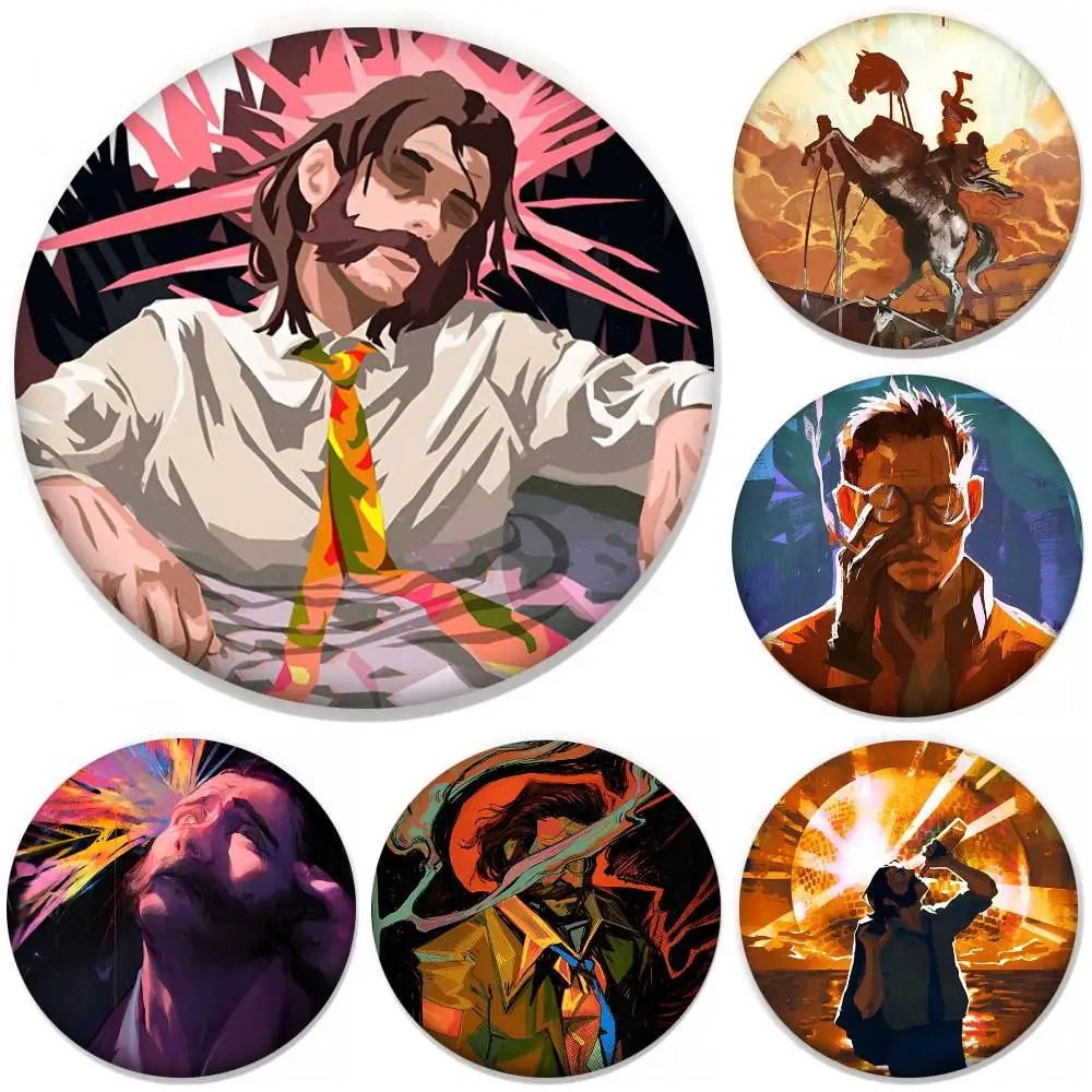 Game Disco Elysium Rundes Abzeichen Kreative Brosche Kleidung Rucksack Accessoires Anstecknadel