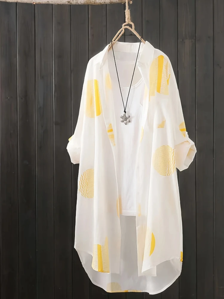 

Черно-белая рубашка больших размеров для женщин, весенне-летних путешествий, тонкий топ, солнцезащитный крем, дышащая одежда, воротник-поло