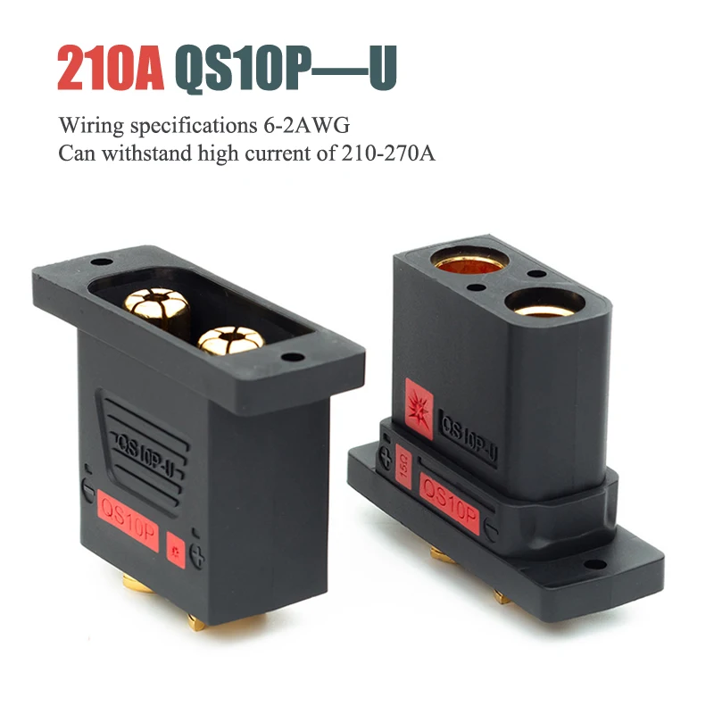 210A QS10 Battery Plug Anti-ignition Electric Vehicle Battery Connector QS10P-L-S-U Series Male Female Power Charging Terminal