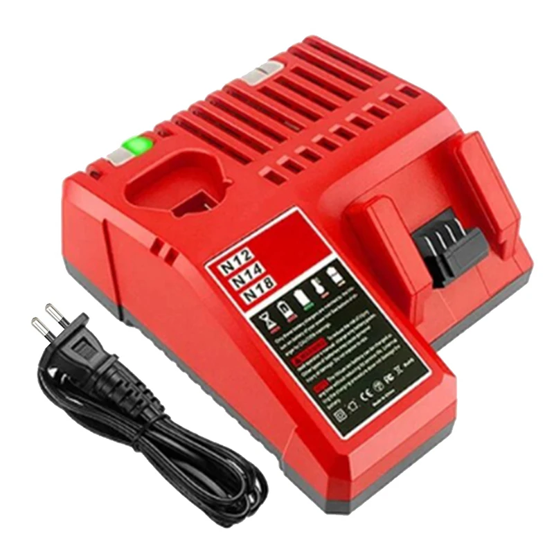 Li-Ion Battery Charger Multipurpose Li-Ion Battery Charger Rapid Battery Charger For Milwaukee M12-M18 EU Plug