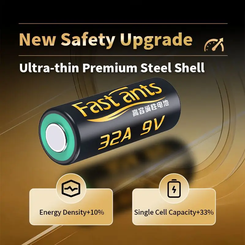 32A 9V Alkaline Battery A32 L822 MN32 GP32A MN32 E32A High Voltage Battery for Garage Door Opener Doorbell Remote Control Alarm