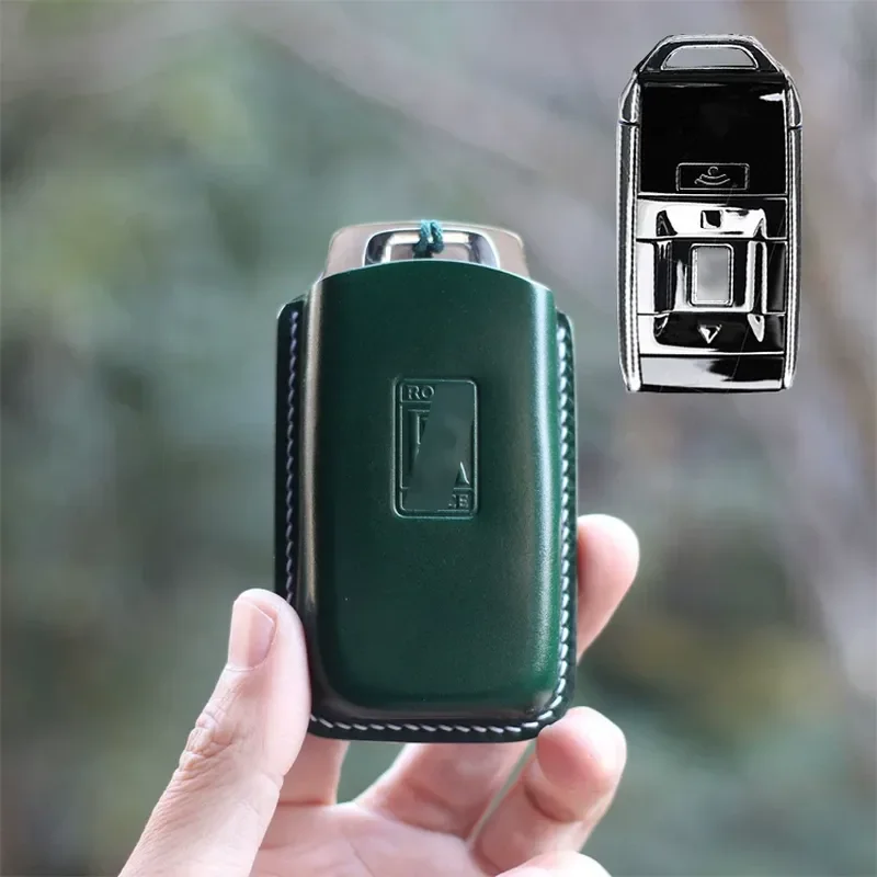 for Rolls-Royce Phantom Cullinan Ghost Key Cover Handmade 3D Horse Hip Leather High End Full Shape Protective Case