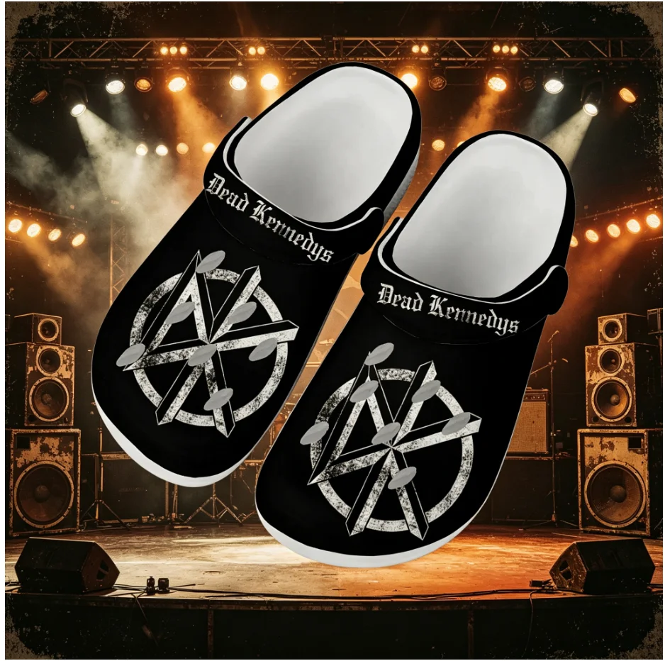 Zuecos de punk rock Dead Kennedys, con diseño de banda transpirable y hueco, antideslizantes, impermeables, unisex, para jardín