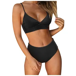 Women's Deep V Padded Push Up 2 Piece Bikini Sets Swimsuits Beachweart