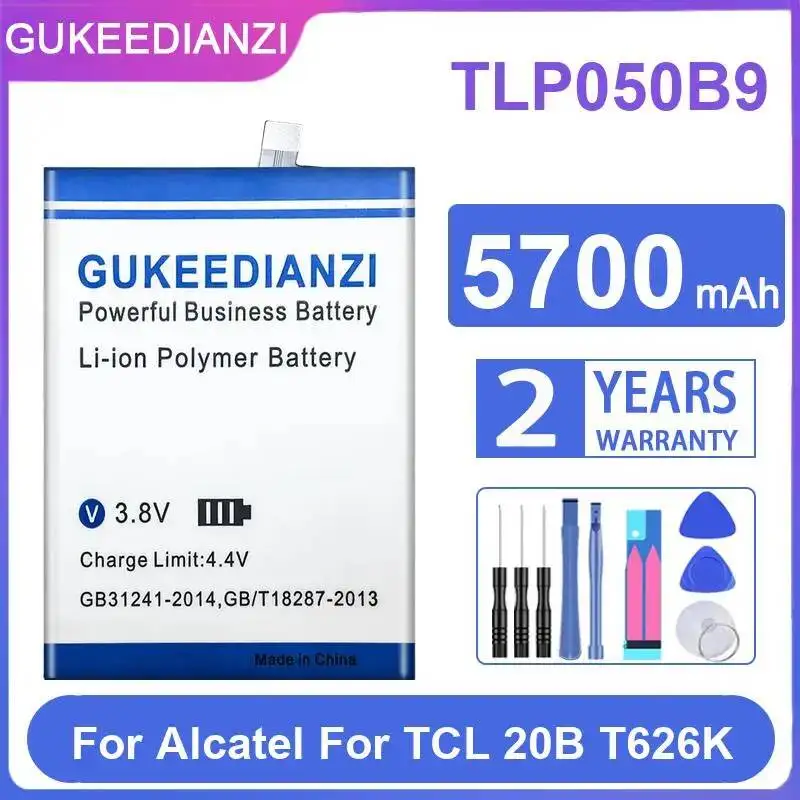 

Аккумулятор для мобильного телефона TLP050B9 5700 мАч с быстрой зарядкой для Alcatel и TCL 20B T626K, отличная работа при низких температурах