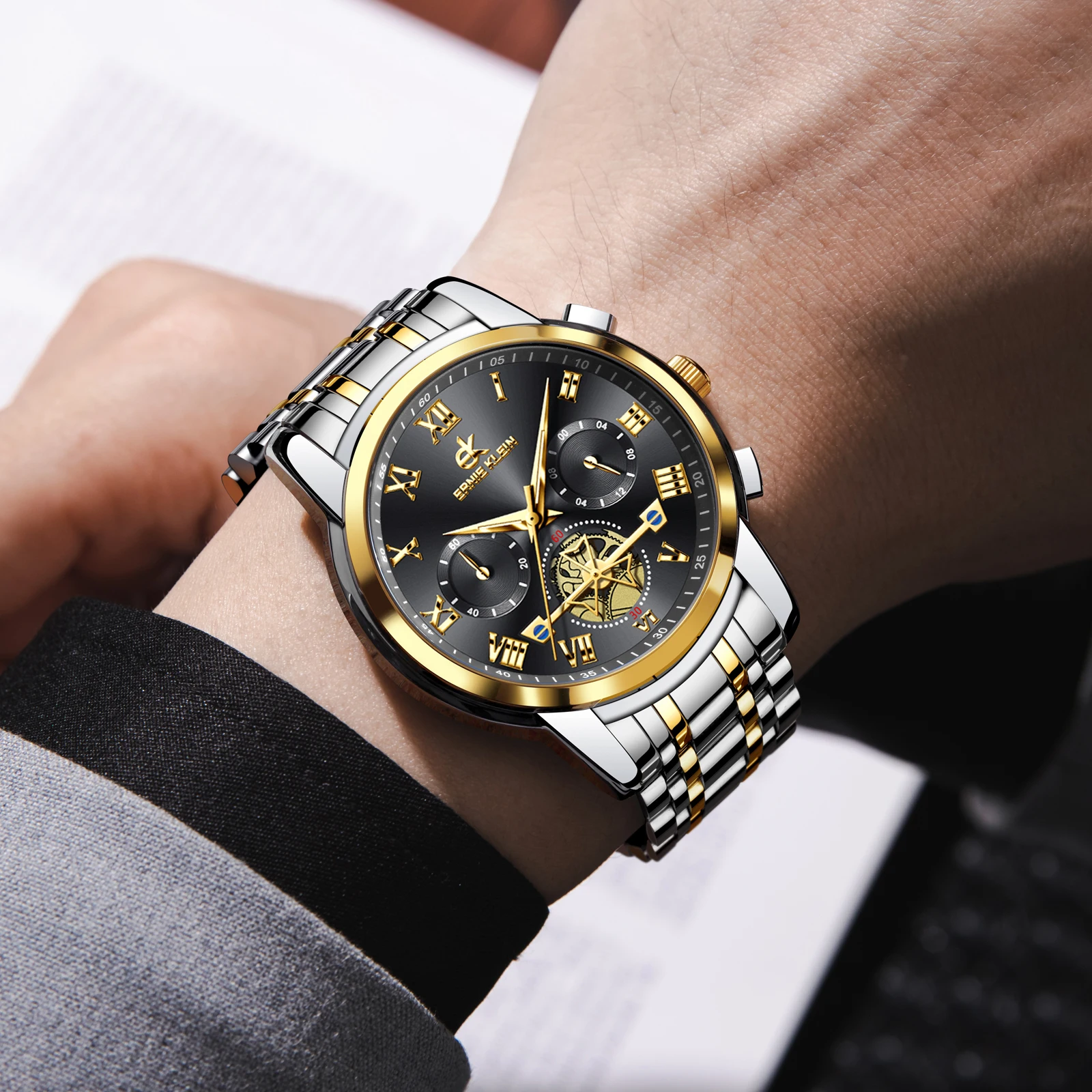 Men\'s luxury big brand watch 2023 Top Classic Roman Scale Dial Wrist Watches for Man Original Quartz Waterproof Luminous Male