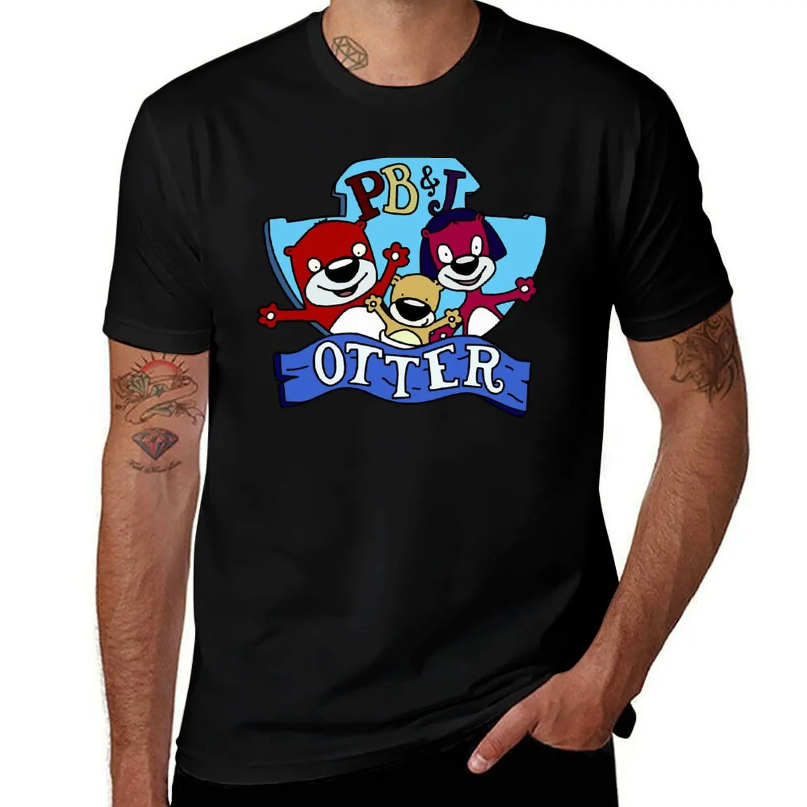 

PB and J Otter Logo Fan Art T-Shirt man t shirt cotton anime tshirt t shirts for man graphic tees T-shirt