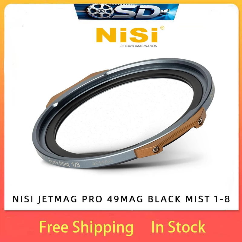 NiSi JetMag Pro 49MAG Black Mist 1/8 Magnetic Filter, Subtle Light Scattering, Natural Skin Tone for Interview Shooting