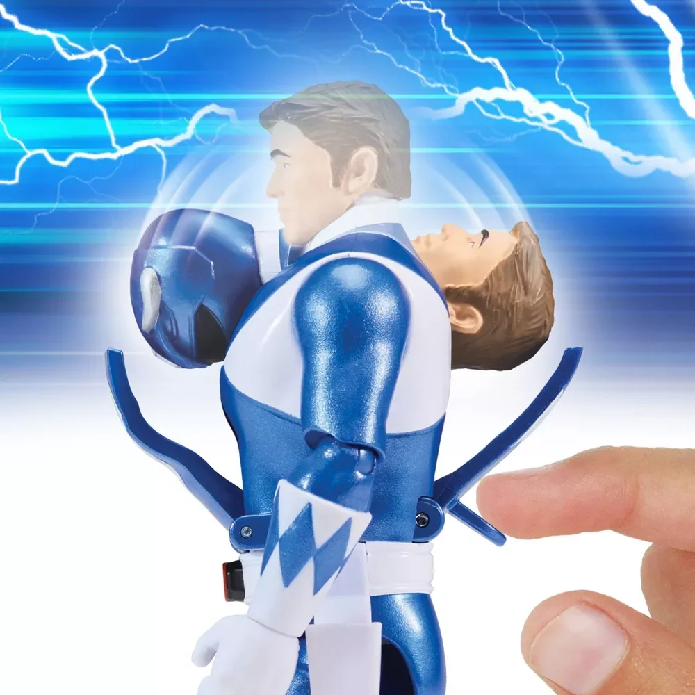 Mighty Morphin Power Rangers Re-Ignition Auto-Morphin Set da battaglia da 6 pezzi con Rangers rosso, blu, rosa, giallo, nero + Goldar esclusivo