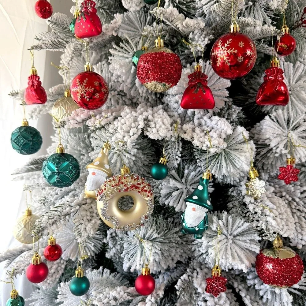 22Pcs/Set Durable 6CM Christmas Ball Shiny Creative Xmas Ornament Ball Xmas Baubles Home