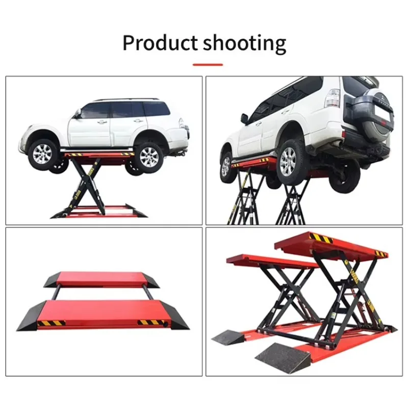 Compact Mid-Rise Scissor Car Lift with Manual and Electrical Options for Versatile Vehicle Lifting Solutions