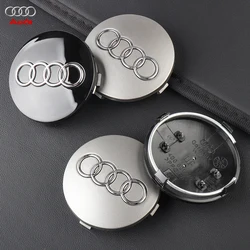 4PCS 59mm Car Replacement Wheel Center Hub Caps Tire Rim Covers For AUDI S A4 B8 B6 8L A6 C6 C5 Q5 A5 Line RS C7 B9 B7 A3 8P 8V