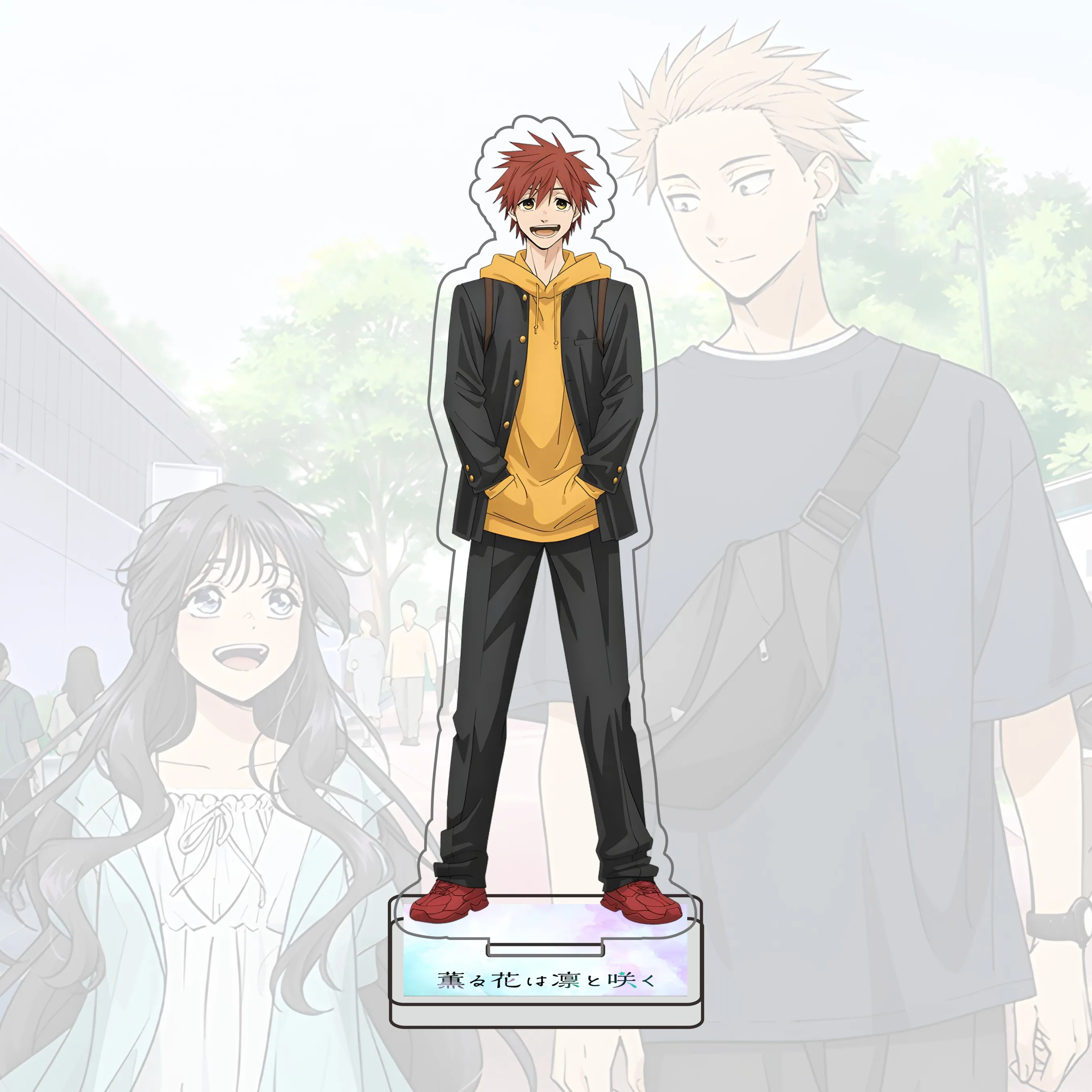 أنيمي زهرة عطرة تزهر مع كرامة 15 سنتيمتر الاكريليك حامل أرقام Rintaro Kaoruko Waguri تأثيري نموذج زخارف مكتب هدية