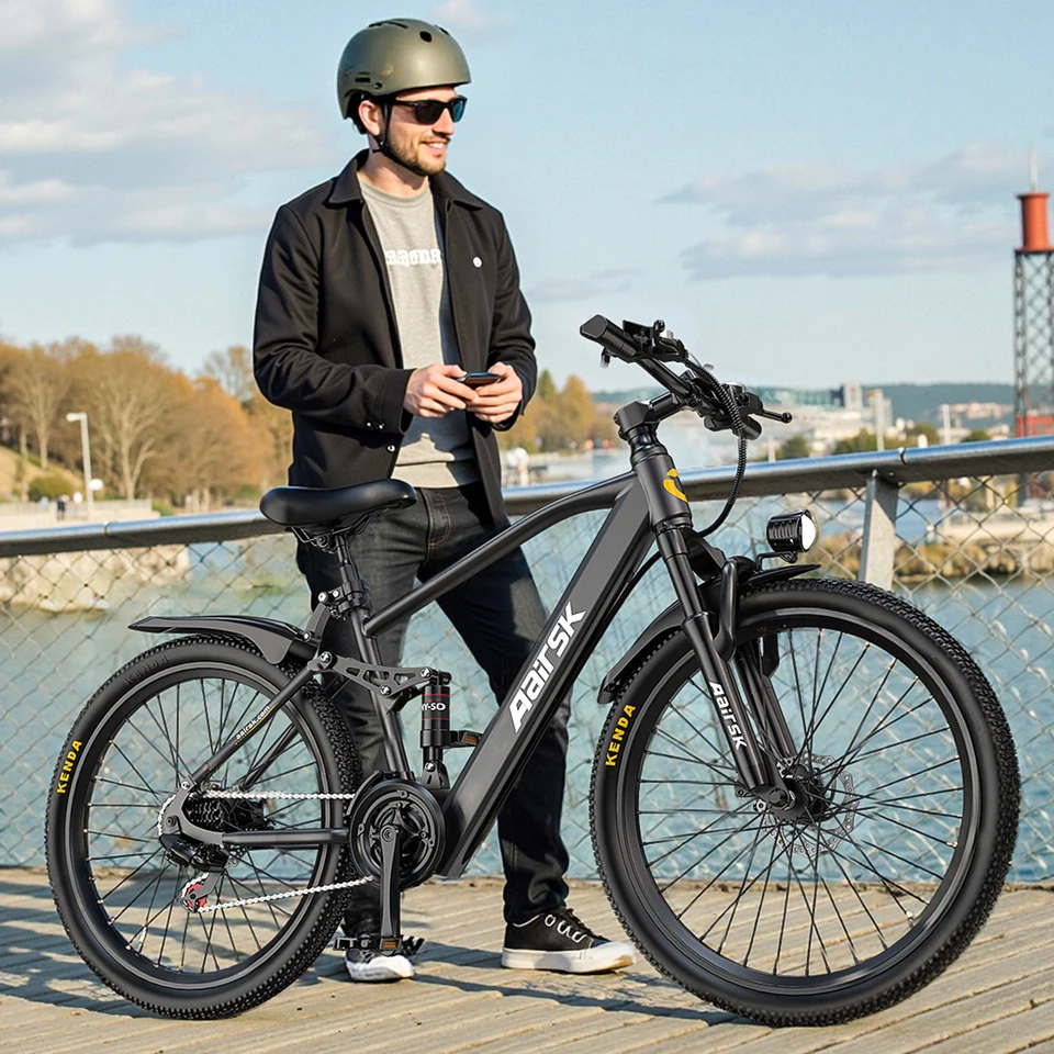 Aairsk GT900 24-Inch Electric Bike Is Equipped with a 36V 13Ah Battery, 21 Gears, 3 Riding Modes and a 748W Motor. This Full-Suspension Electric Bike Is Suitable for Adults and Teenagers for Commuting and General Travel. image 1