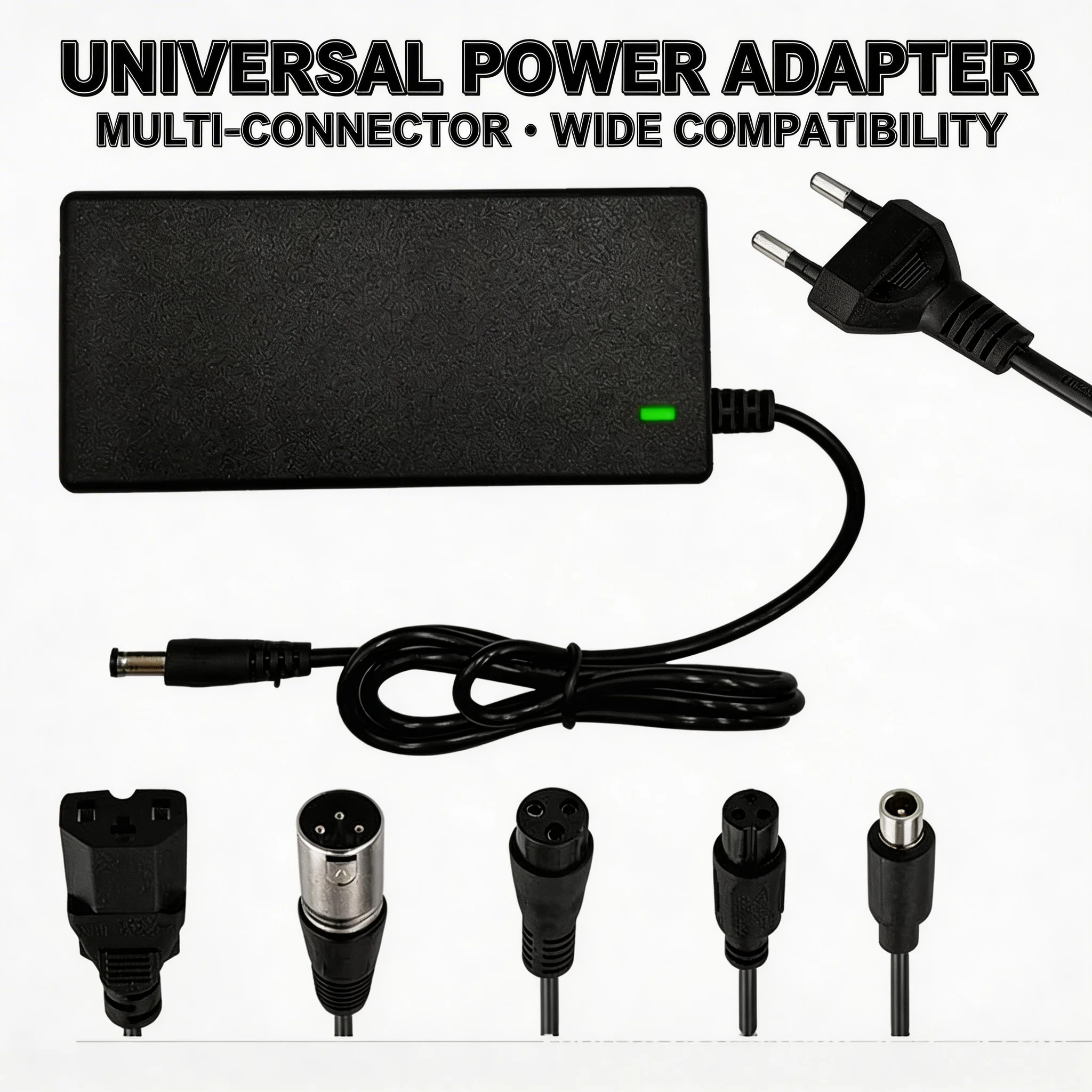 

Brand New Power Adapter AC 100-240V Black DC 42V 2A Electric Scooter Accessories US/ EU Plug for 24-36v Lithium Battery