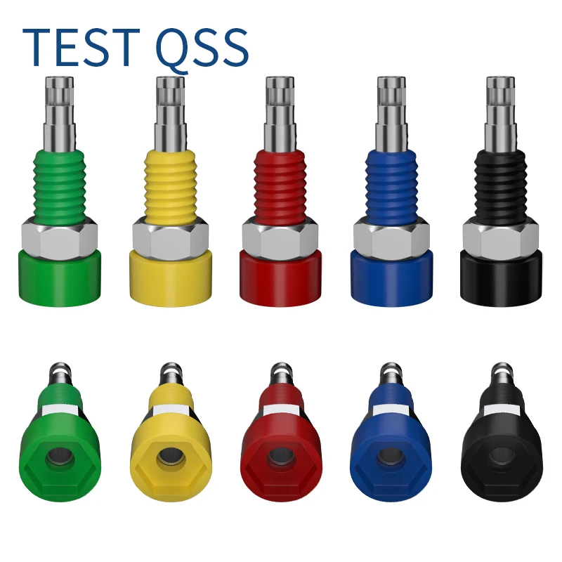 

QSS 10PCS 2MM Banana Socket Banana Plug Jack Electrical Connector Terminal Test Hole Electrical Tool