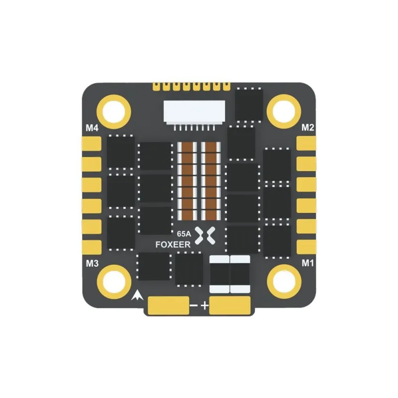 

Foxeer Reaper F4 128K 65A BL32 BLHeli32 4 в 1 9 ~ 40 в 3-8S ESC 30,5*30,5 мм M3 DShot1200 для гоночного дрона с видом от первого лица