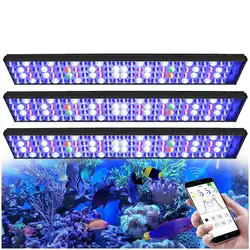 3 x PopBloom H75 WiFi LED Aquarium Lamp, APP Aquarium Led light Full Spectrum for Marine Reef Corals SPS/LPS Fish Tank Light
