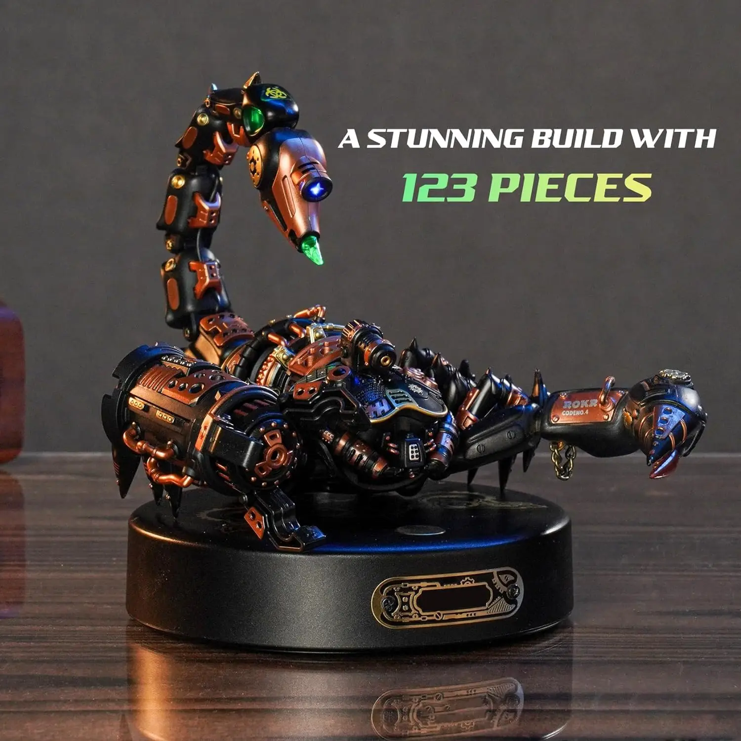 ROKR Adult Model Kit, 3D Metal Puzzle, Emperor Scorpion Insect Model, Steampunk Style Toy and Gift for Men (MI04) view 3
