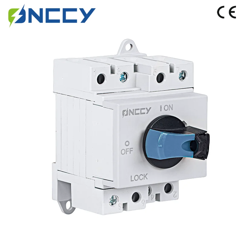 

ONCCY DC Solar Isolator Switch, 1200V DC Switch for Solar, 4P PV Solar Switch,Din Rail Mounting DC Disconnect Switch 32A