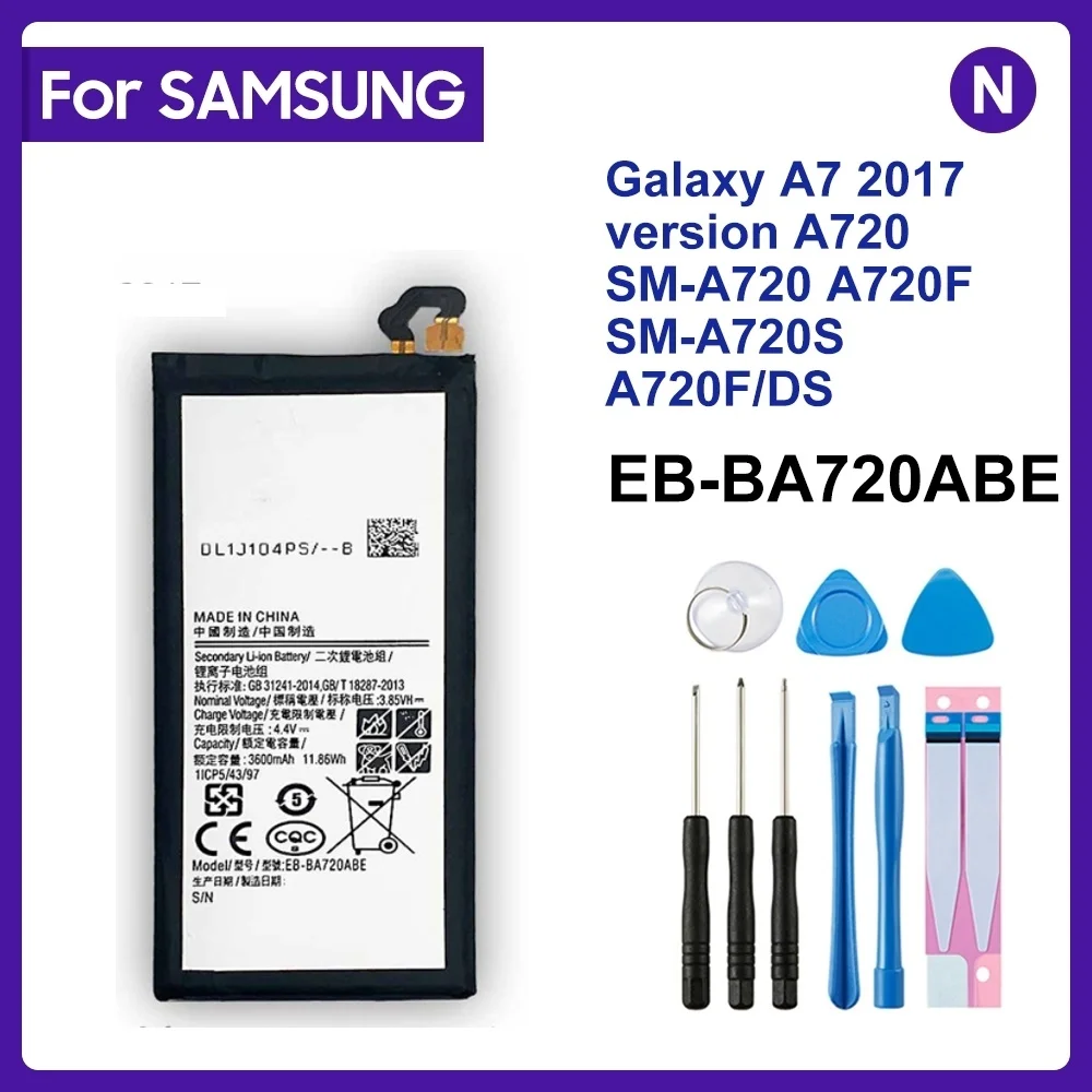 

Для SAMSUNG EB-BA720ABE 3600 мАч аккумулятор для Samsung Galaxy A7 2017 версия A720 SM-A720 A720F SM-A720S A720F/DS