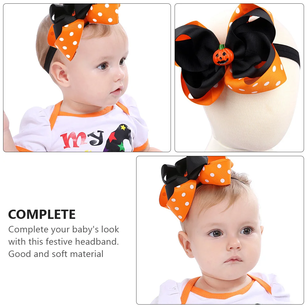 

2Pcs Halloween Infant Headband Lovely Comfortable Headdress for Baby Girls Festival Celebrations Halloween Baby Headband