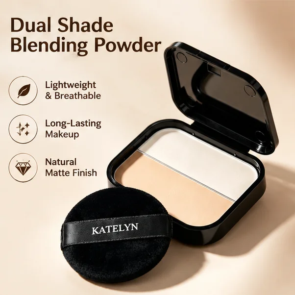 Bronzer Highlighter for Face Powder Texture Two-toned Contour Iluminador Natural Brighten Matte Nose Shadow Makeup Cosmetics ﻿