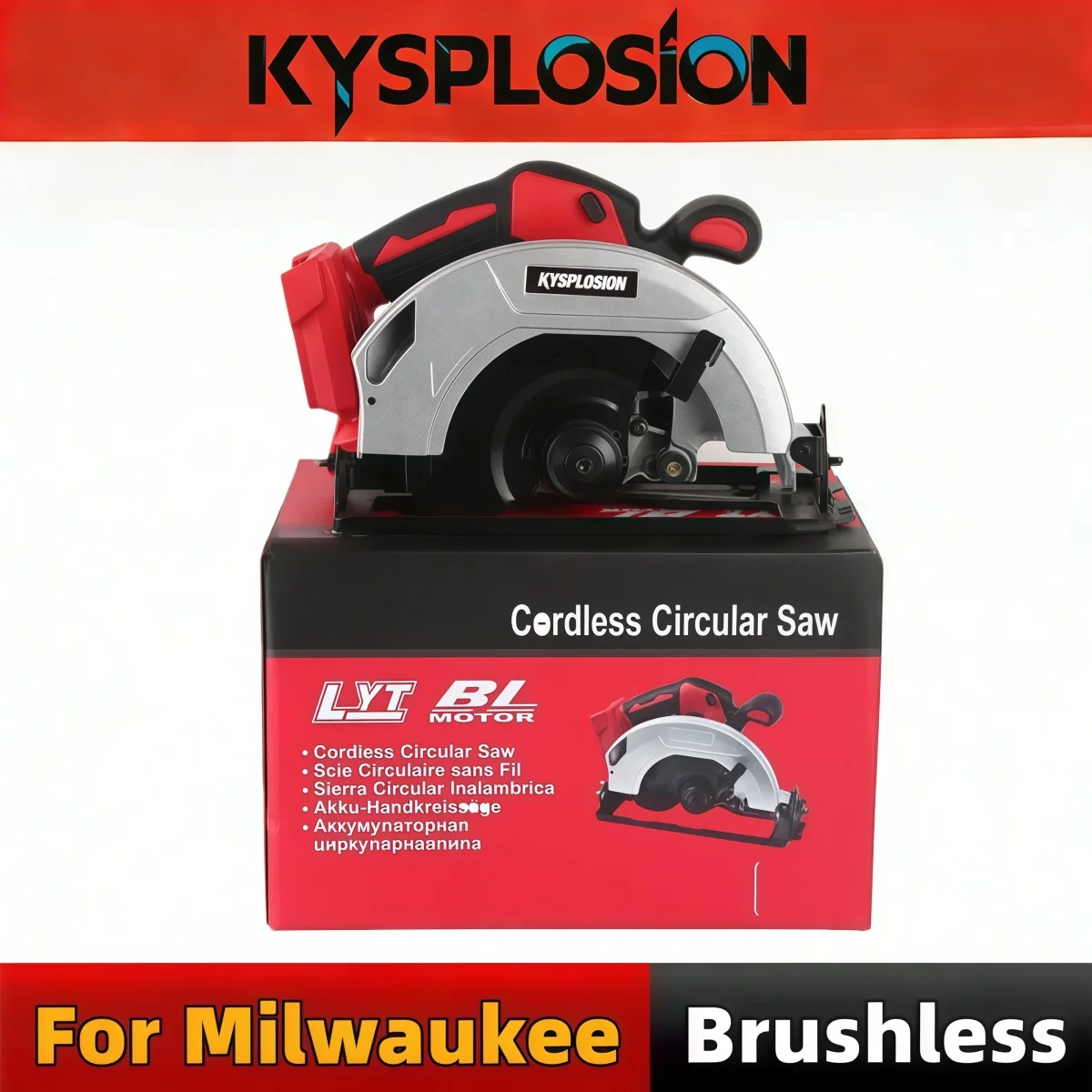 

For Milwaukee M18 Battery power tools7-inch Cordless Circular Saw Brushless Woodworking Saw 45-degree Cutting Angle Adjustment